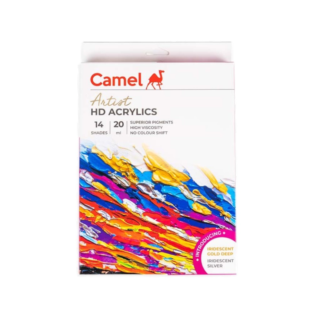 Camel Artist HD Acrylics - Set of 14 Tubes - 20ml Each